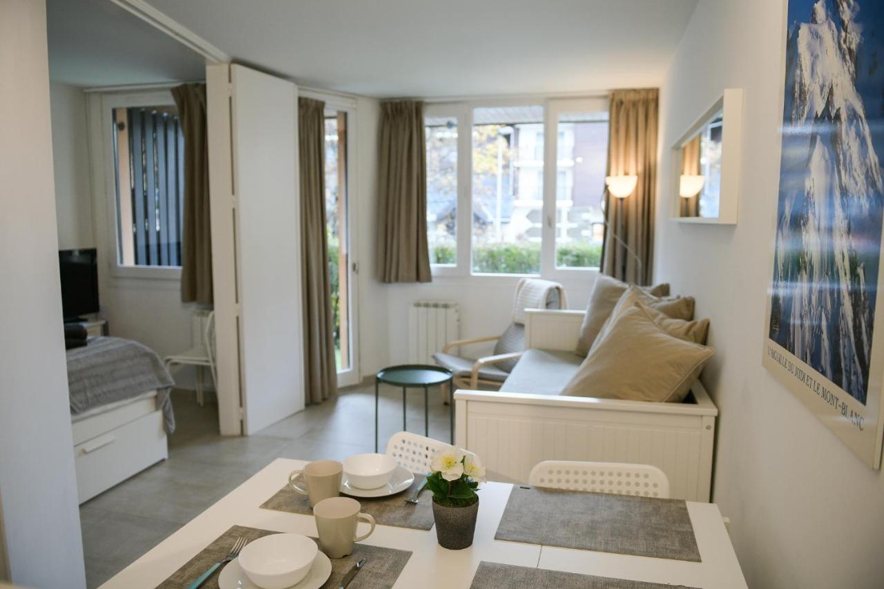 Ferienwohnung Chamonix 27 - Au Centre Vue Mont Blanc Et Jardin Exterior foto